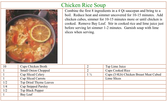Chicken Rice Soup
