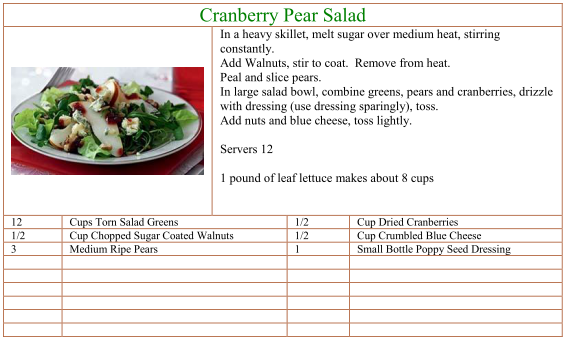 Cranberry Pear Salad