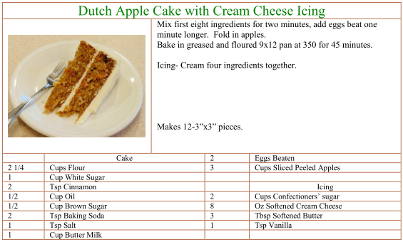 Dutch Apple Cake