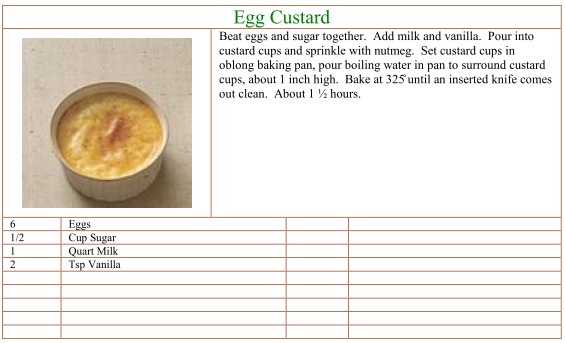 Egg Custard
