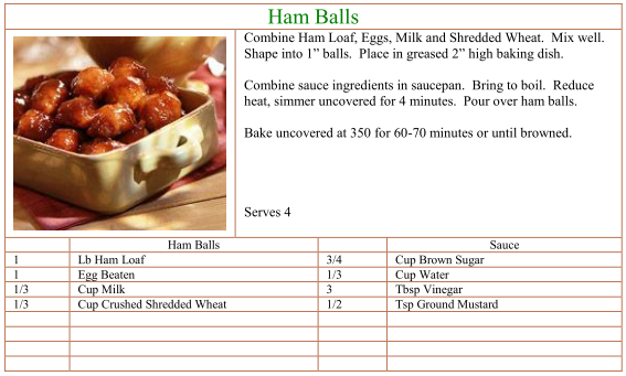 Ham Balls Recipe