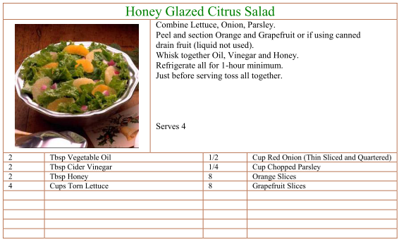 Honey Glazed Citrus Salad